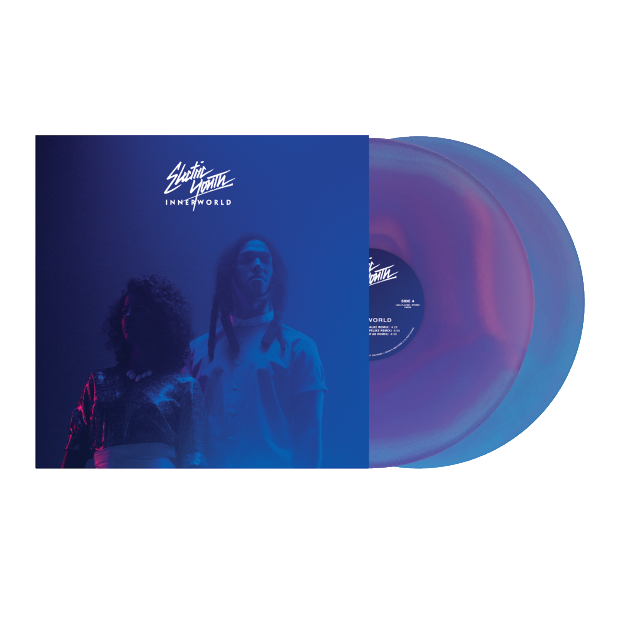 Electric Youth - Innerworld 10 Year Anniversary Magenta and Blue Swirl Vinyl